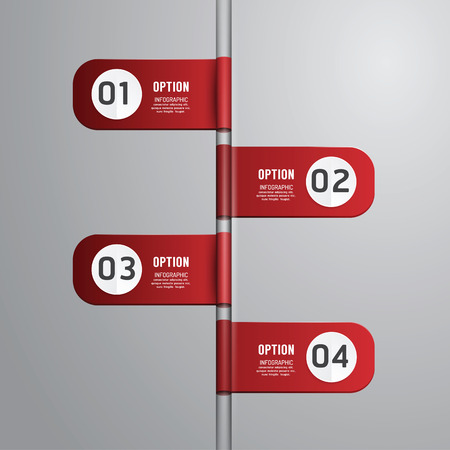 Modern design time line style infographic template / can be used for infographics / numbered banners / horizontal cutout lines / graphic or website layout vectorのイラスト素材