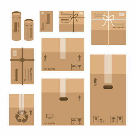 paper boxes set product package mockup design,vectorのイラスト素材