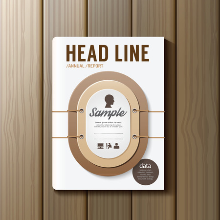 Cover Book Digital Design Earth Tone Color Style Template / can be used for E-Book Cover/ E-Magazine Cover/ vector illustrationのイラスト素材