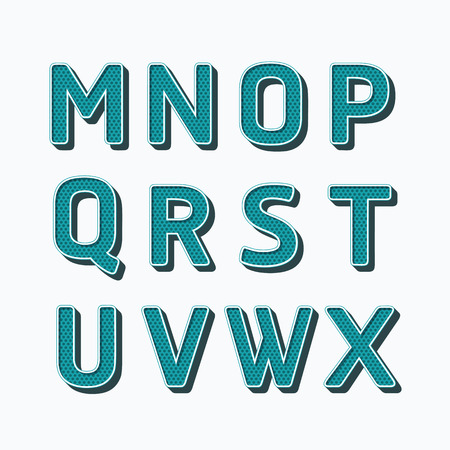 Alphabet set,vector illustration.type fonts set dot colour style.のイラスト素材