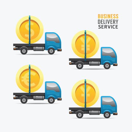 Business delivery service money design .のイラスト素材