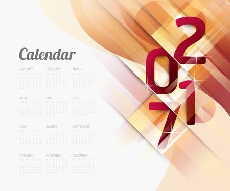 2017 Calendar Abstract vector design.のイラスト素材