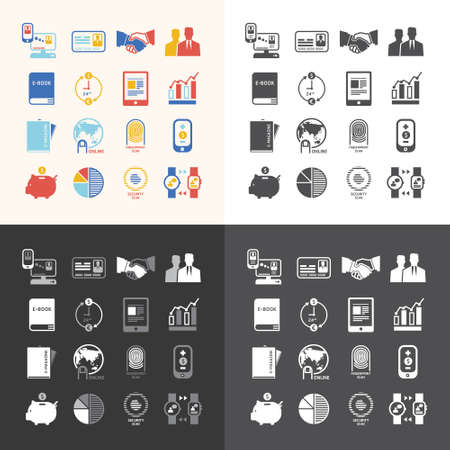 Icons set business technology vector design.のイラスト素材