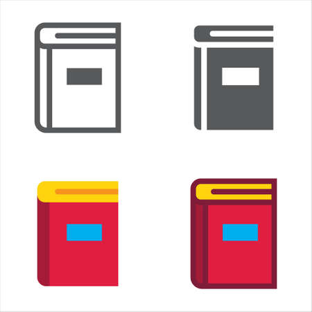 Books designed icons set.のイラスト素材