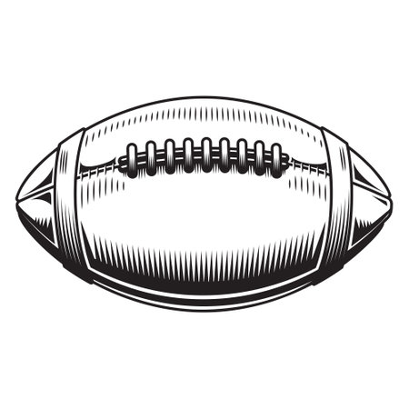 American Football design on white background. Football Line art logos or icons. vector illustration.のイラスト素材