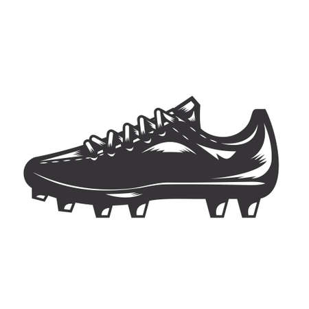 soccer shoes silhouette. football shoes wood cut Line art  icons. vector illustration.のイラスト素材