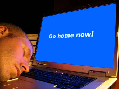When the computer tell you to go home you should probably do so.の写真素材