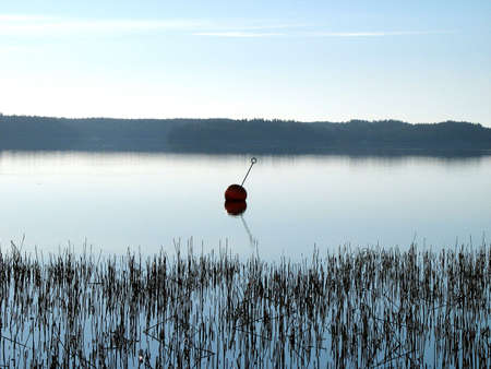 a buoy waiting for a boat to keep steady.の写真素材