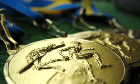 Athletics medals for a winner or championの写真素材