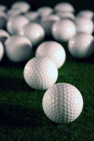 Golfballs waiting for a very long rideの写真素材