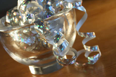 Silver serpentine to decorate your partyの写真素材