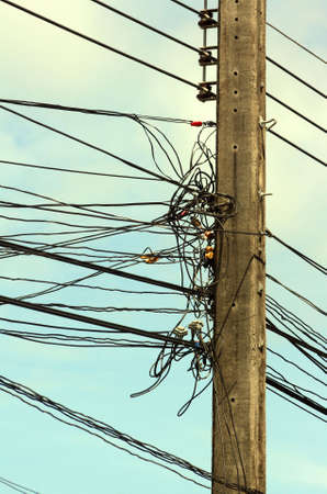 Electric wires in a mess