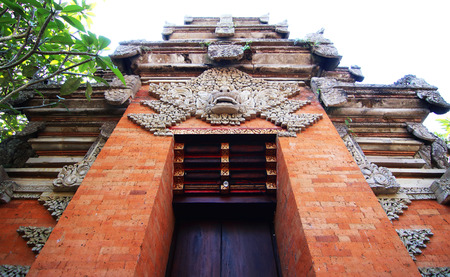 Entrance to hindu temple in Bali, Indonesiaの写真素材