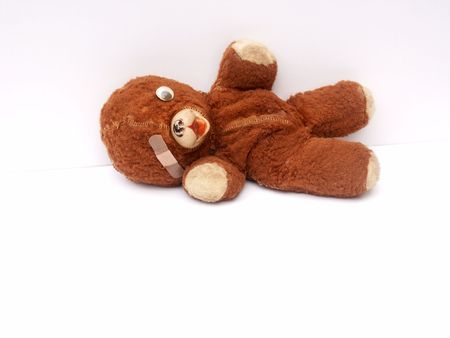 beloved old teddy bearの写真素材