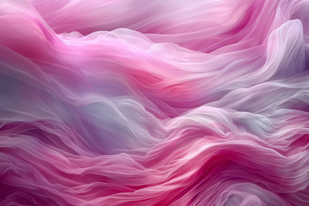 Abstract background of pink wavy fabric. 3d rendering, 3d illustration.の素材