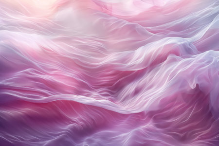 Abstract background of beautiful wavy silk or satin. 3d render illustrationの素材