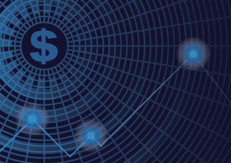 Business background financial currency blueのイラスト素材