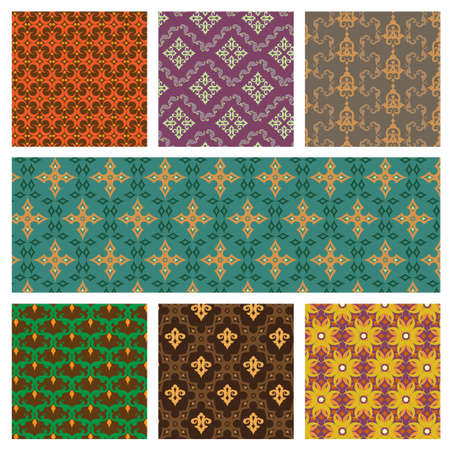 Pattern seamless  vector  wallpaper classicのイラスト素材