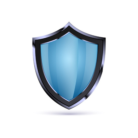 Blue shield iconのイラスト素材