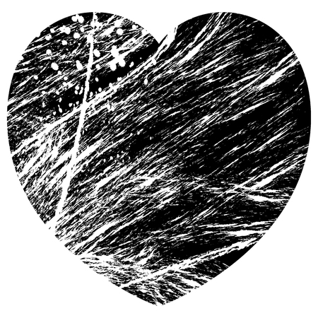 Grunge heart blackのイラスト素材