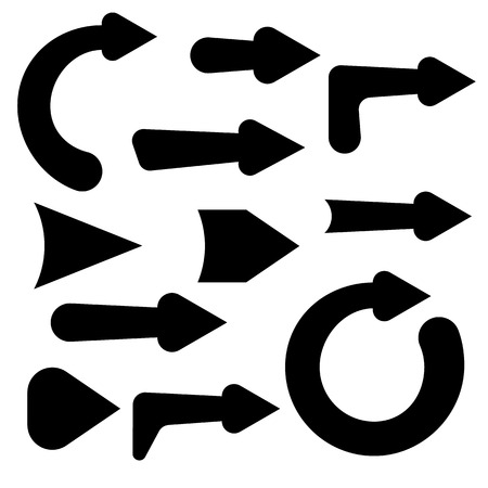 Arrow set solidのイラスト素材
