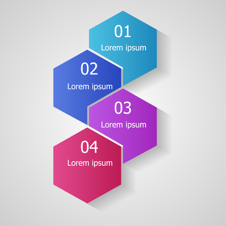 Infographic, template for design, web bannersのイラスト素材