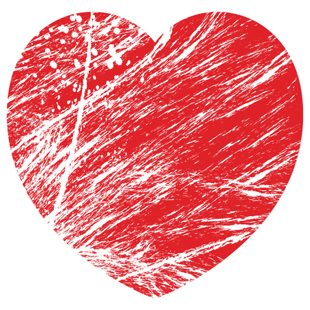 Grunge heart redのイラスト素材