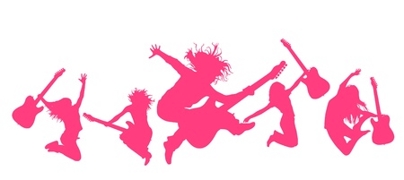 Playing Guitar Seriesのイラスト素材