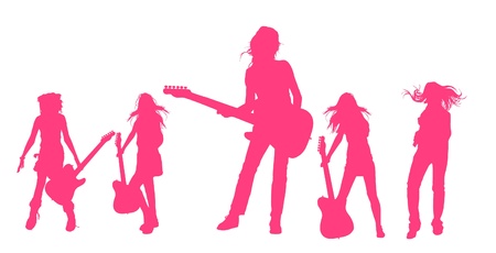 Playing Guitar Seriesのイラスト素材