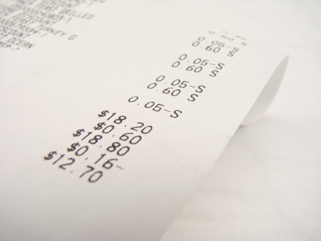 Sales Receiptの写真素材