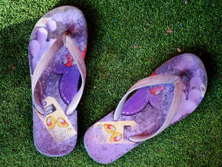 Sandal old vintage backgroundの写真素材
