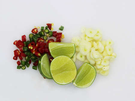 Condiment thai food spicy background.の写真素材