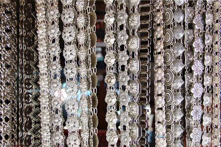 Silver belt Thai backgroundの写真素材