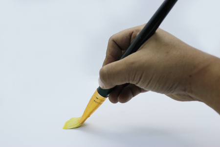 Hand draw with a brush Background.の写真素材