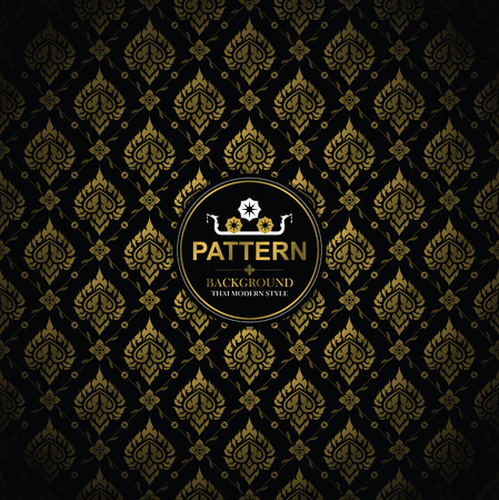 Line Thai, The arts of Thailand, Thai pattern background, vector illustration.のイラスト素材