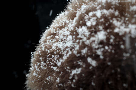 White snow season in Sapporo, Japan background.の写真素材