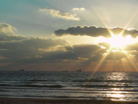    landscape;   Sunset on a  seaの写真素材