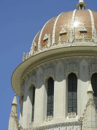  Gold cupola of Baha'i Temple, Haifa, Israelの写真素材