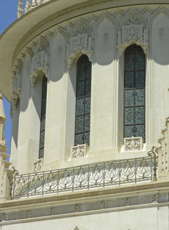 The lancet windows of   cupola of Baha'i Templeの写真素材