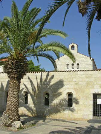 Church of Heptapegon, lake Kineret, Israelの写真素材