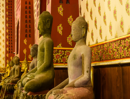 Important Buddha statues in Ayutthaya, Thailandのeditorial素材
