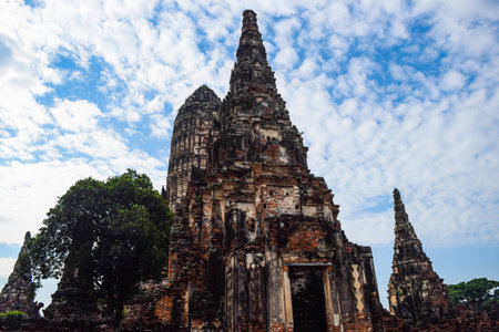 Landscape Ayutthaya Historical Park in Ayutthayaの写真素材
