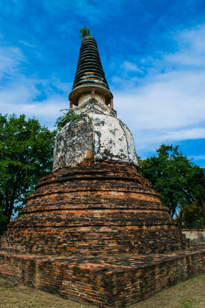 Wat Mahaeyong  Old Temple in Ayutthaya ,Thailandの写真素材