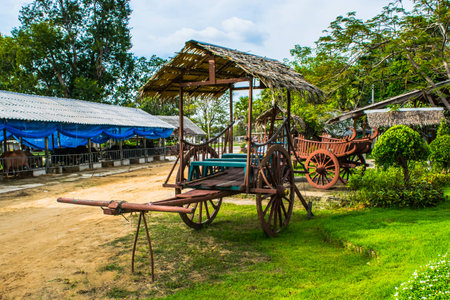 Cart in Thailand And natural Thai styleの写真素材