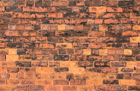 Orange Brick Wall Backgroundの写真素材