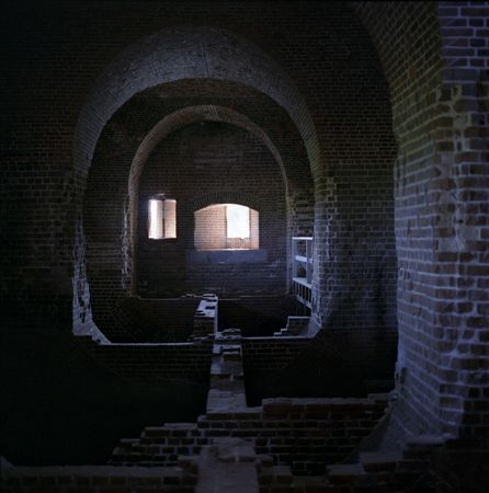 Inside of historic fortの写真素材