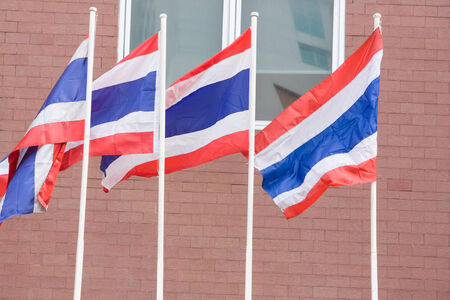 thailand national flag with three colorの写真素材