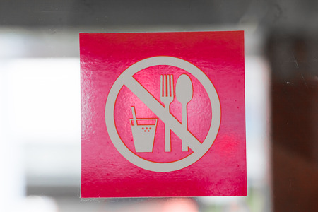 no food and drink  signの写真素材