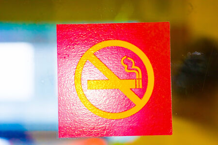 no smoking sign in public areaの写真素材