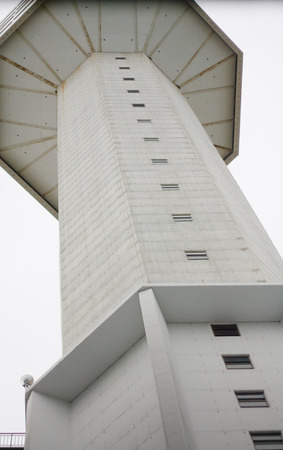 perspective view of a tall tower